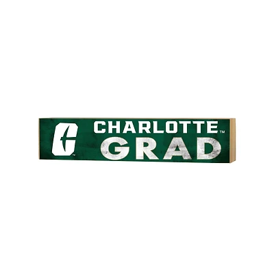 Charlotte 49ers 3" x 13" Grad Block Sign