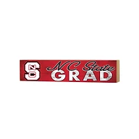 NC State Wolfpack 3" x 13" Grad Block Sign