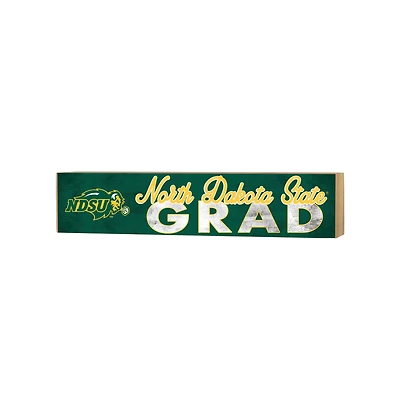 NDSU Bison 3" x 13" Grad Block Sign