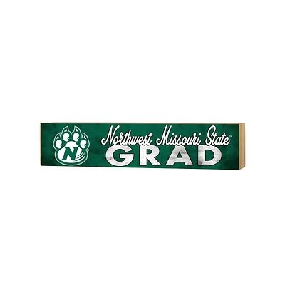 Northwest Missouri State Bearcats 3" x 13" Grad Block Sign