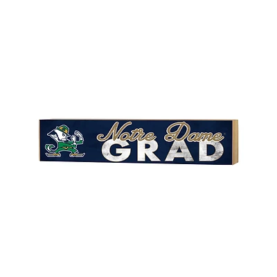 Notre Dame Fighting Irish 3" x 13" Grad Block Sign