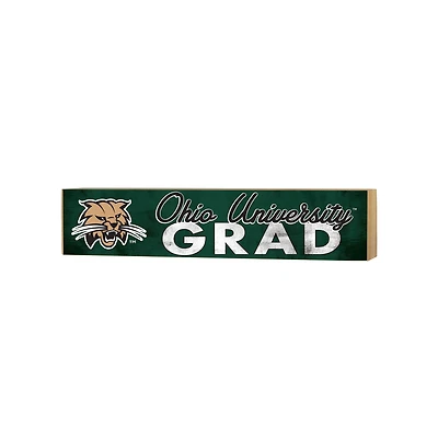 Ohio Bobcats 3" x 13" Grad Block Sign