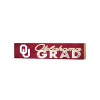 Oklahoma Sooners 3" x 13" Grad Block Sign