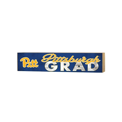 Pitt Panthers 3" x 13" Grad Block Sign
