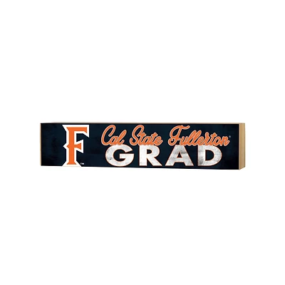 Cal State Fullerton Titans 3" x 13" Grad Block Sign