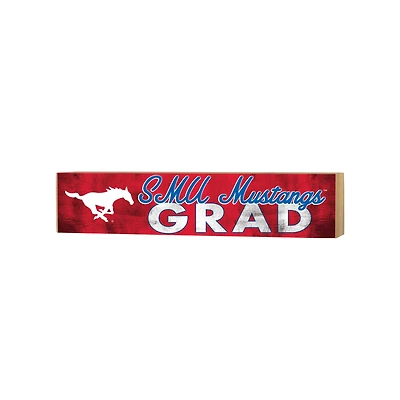SMU Mustangs 3" x 13" Grad Block Sign