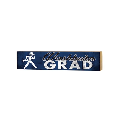 Washburn Ichabods 3" x 13" Grad Block Sign