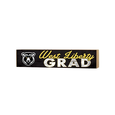 West Liberty Hilltoppers 3" x 13" Grad Block Sign