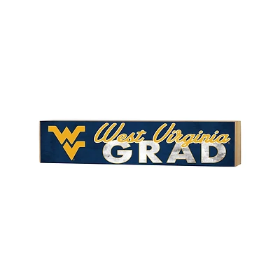 West Virginia Mountaineers 3" x 13" Grad Block Sign