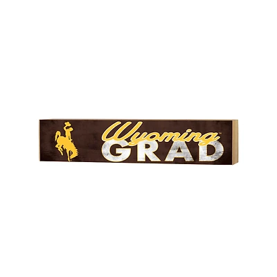 Wyoming Cowboys 3" x 13" Grad Block Sign