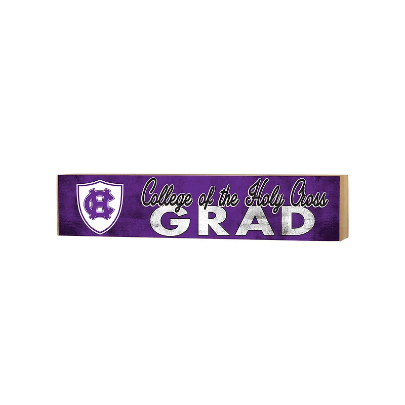 Holy Cross Crusaders 3" x 13" Grad Block Sign