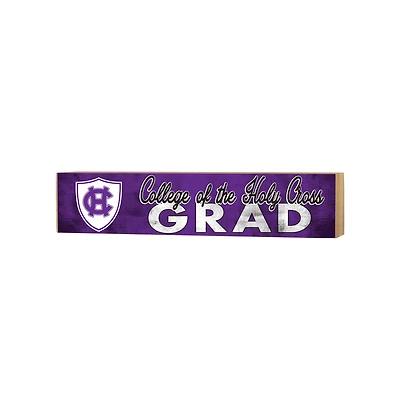 Holy Cross Crusaders 3" x 13" Grad Block Sign