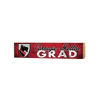 Carnegie Mellon Tartans 3" x 13" Grad Block Sign