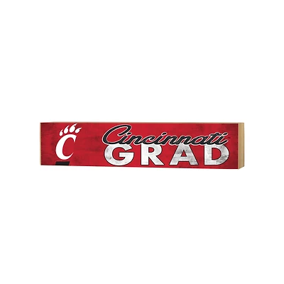 Cincinnati Bearcats 3" x 13" Grad Block Sign