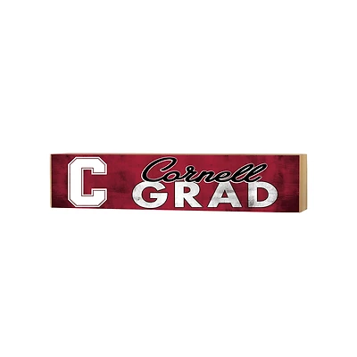 Cornell Big Red 3" x 13" Grad Block Sign