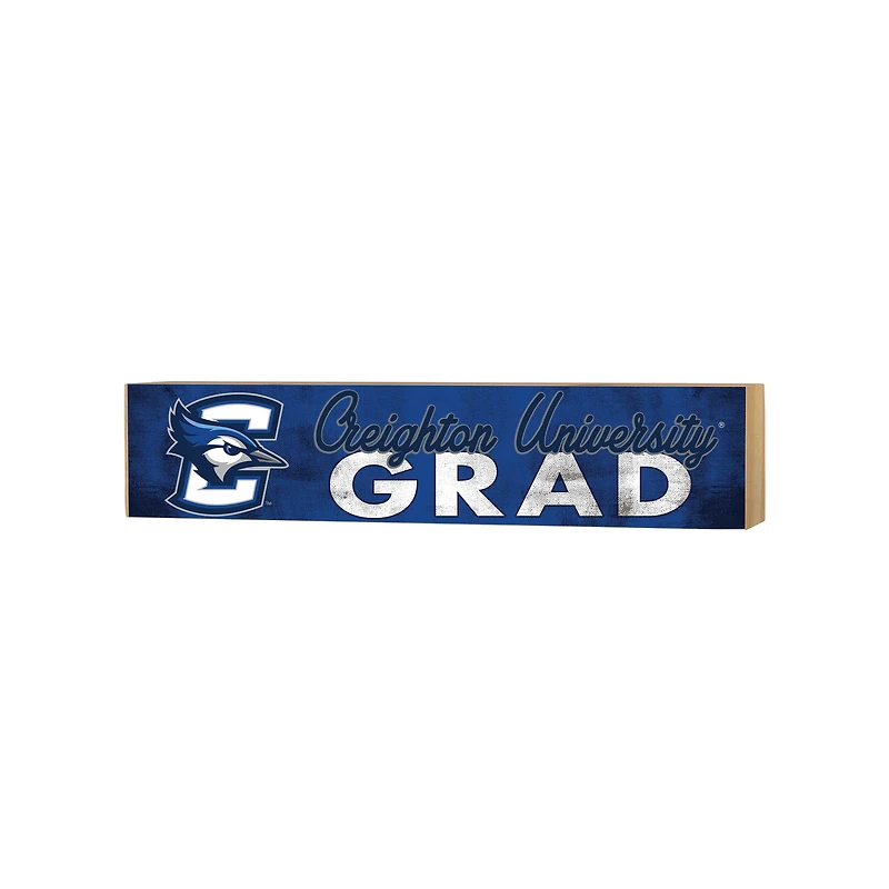 Creighton Bluejays 3" x 13" Grad Block Sign