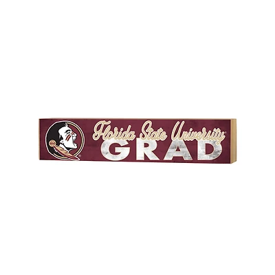 Florida State Seminoles 3" x 13" Grad Block Sign