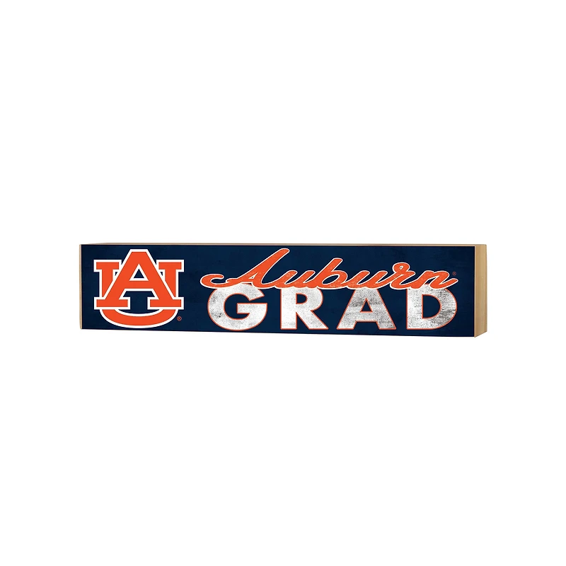 Auburn Tigers 3" x 13" Grad Block Sign
