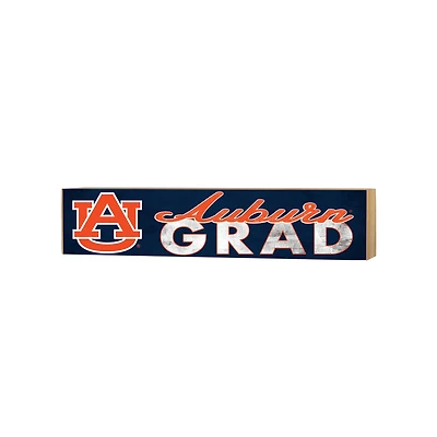 Auburn Tigers 3" x 13" Grad Block Sign