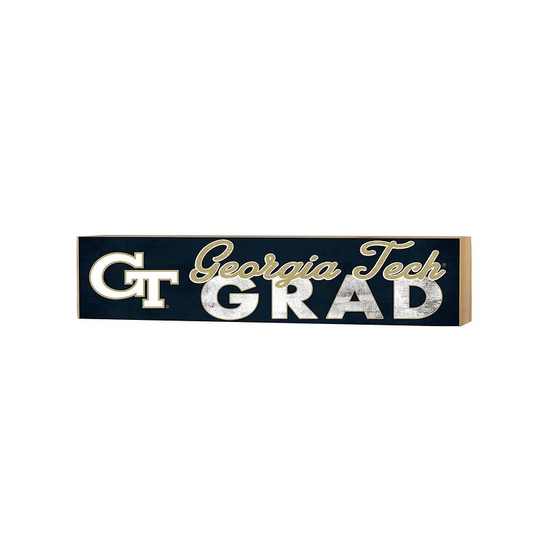 Georgia Tech Yellow Jackets 3" x 13" Grad Block Sign