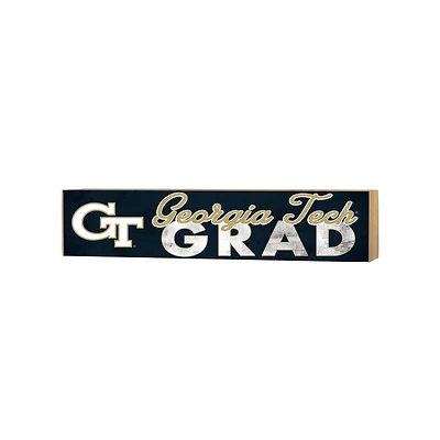 Georgia Tech Yellow Jackets 3" x 13" Grad Block Sign