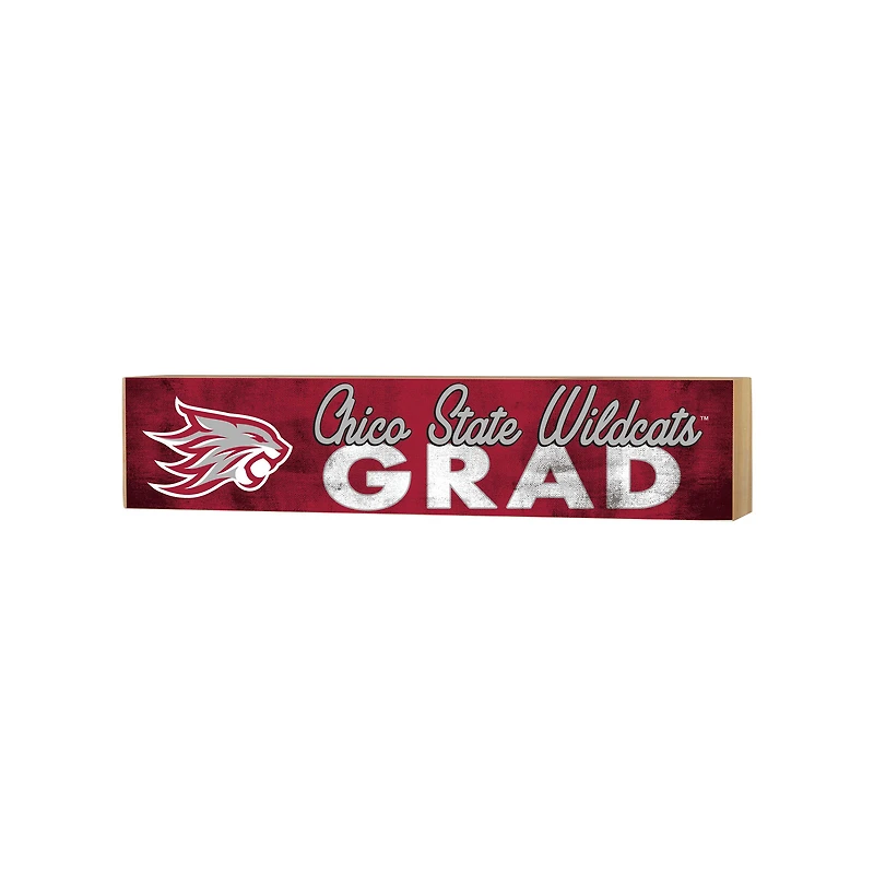 Cal State Chico Wildcats 3" x 13" Grad Block Sign