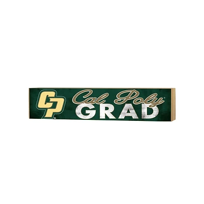 Cal Poly Mustangs 3" x 13" Grad Block Sign