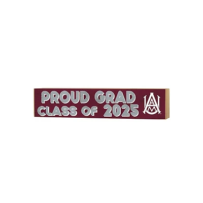 Alabama A&M Bulldogs 3" x 13" Proud Grad Class of 2025 Block Sign