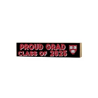Harvard Crimson 3" x 13" Proud Grad Class of 2025 Block Sign