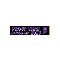 NYU Violets 3" x 13" Proud Grad Class of 2025 Block Sign