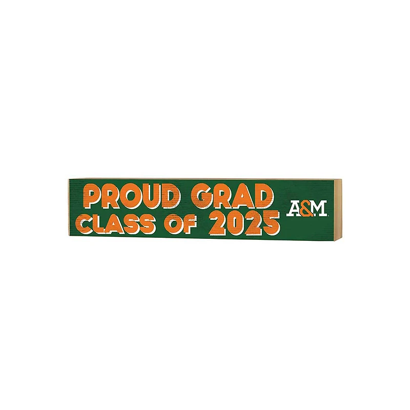 Florida A&M Rattlers 3" x 13" Proud Grad Class of 2025 Block Sign
