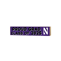 Northwestern Wildcats 3" x 13" Proud Grad Class of 2025 Block Sign