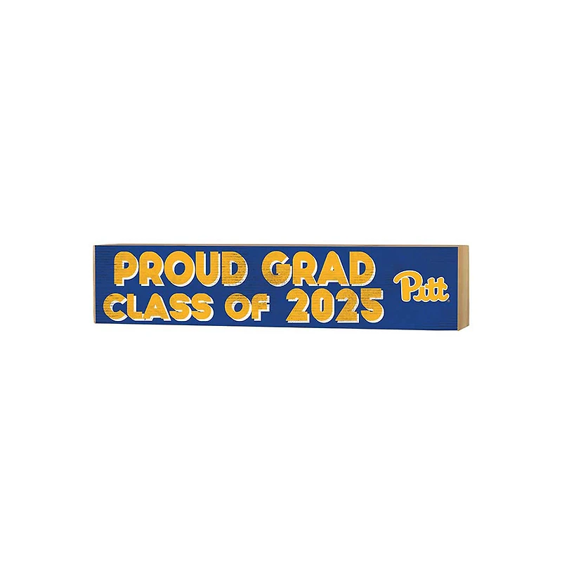 Pitt Panthers 3" x 13" Proud Grad Class of 2025 Block Sign