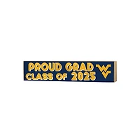 West Virginia Mountaineers 3" x 13" Proud Grad Class of 2025 Block Sign