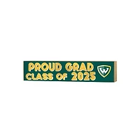 Wayne State Warriors 3" x 13" Proud Grad Class of 2025 Block Sign