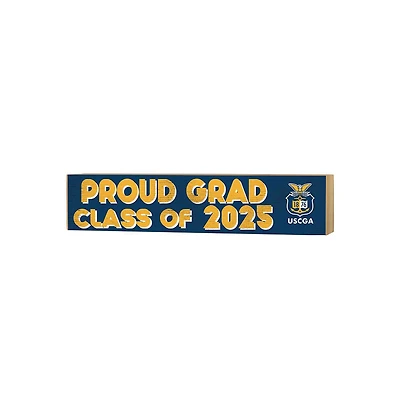 Coast Guard Academy Bears 3" x 13" Proud Grad Class of 2025 Block Sign