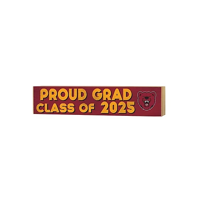 Ursinus Bears 3" x 13" Proud Grad Class of 2025 Block Sign