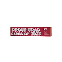 Temple Owls 3" x 13" Proud Grad Class of 2025 Block Sign
