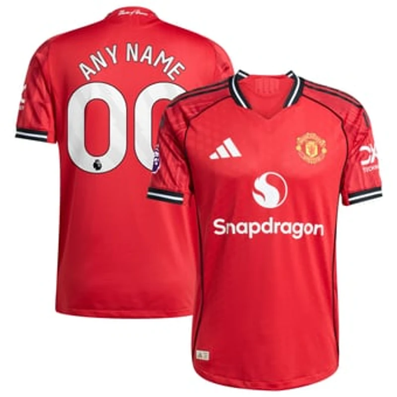 Men's adidas  Red Manchester United Home 2025/26 Custom Authentic Jersey