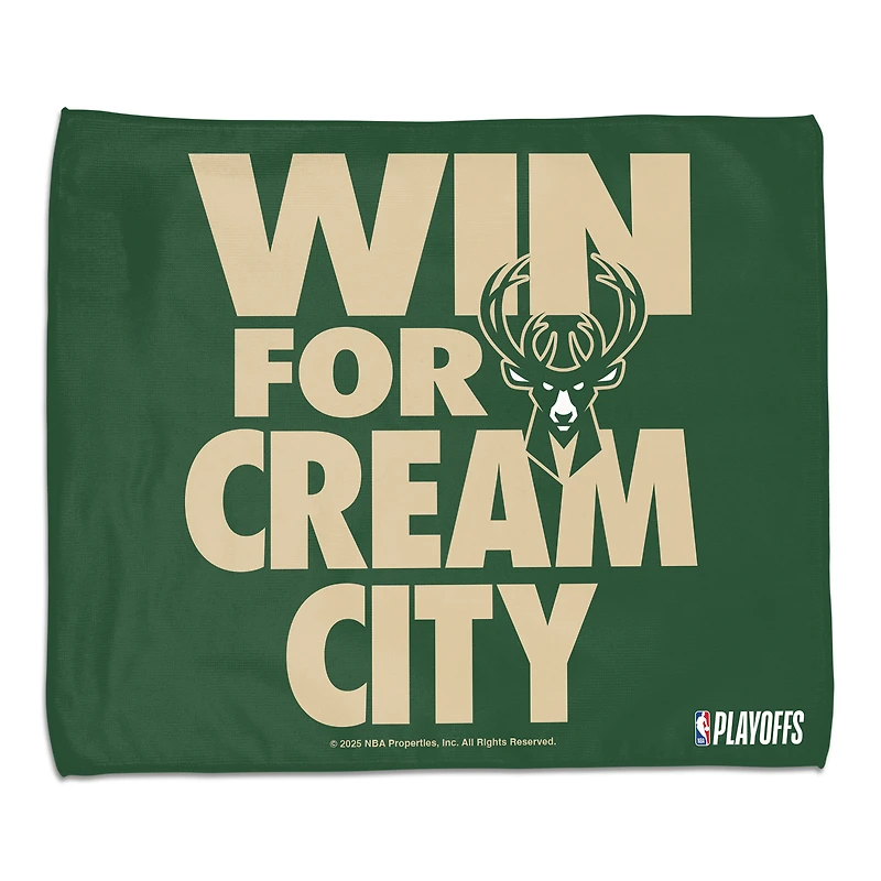 WinCraft Milwaukee Bucks 2025 NBA Playoffs 15" x 18" Rally Towel