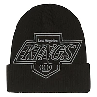 Youth Mitchell & Ness  Black Los Angeles Kings Neon Line Lights Cuffed Knit Hat