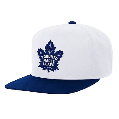 Youth Mitchell & Ness  White/Blue Toronto Maple Leafs Core Team Two-Tone Snapback Hat