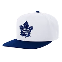 Youth Mitchell & Ness  White/Blue Toronto Maple Leafs Core Team Two-Tone Snapback Hat