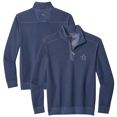 Men's Tommy Bahama  Navy Dallas Cowboys Big & Tall Montego Bay Half-Zip Pullover