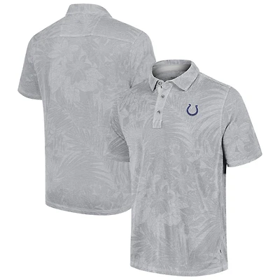 Men's Tommy Bahama Gray Indianapolis Colts Sport Santiago Paradise Polo