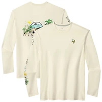 Men's Tommy Bahama Cream Minnesota Vikings Oasis Endzone Lux Long Sleeve T-Shirt