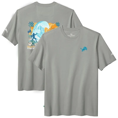 Men's Tommy Bahama  Gray Detroit Lions Huddle & Hang Tens T-Shirt