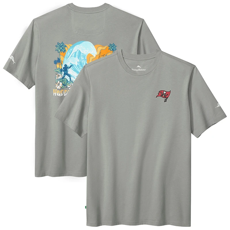 Men's Tommy Bahama  Gray Tampa Bay Buccaneers Huddle & Hang Tens T-Shirt