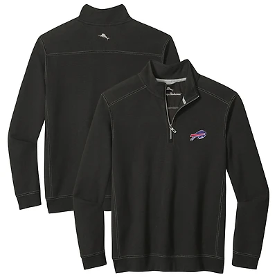 Men's Tommy Bahama  Black Buffalo Bills Sport Tobago Half-Zip Pullover