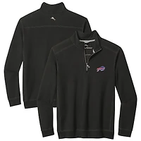 Men's Tommy Bahama  Black Buffalo Bills Sport Tobago Half-Zip Pullover